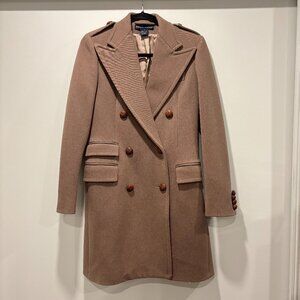 Ralph Lauren Double-Breasted 100% Wool Overcoat Size 6